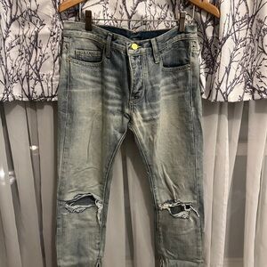 MNML Men’s Denim Jeans Ankle Zip